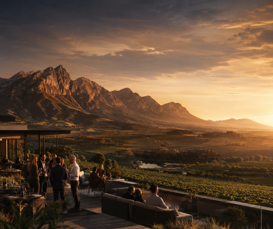 Luxury multi-day destination event in Africa with guests enjoying a curated outdoor experience